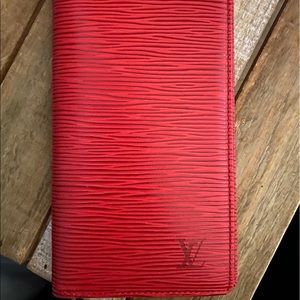 Authentic Louis Vuitton EPI Red Check Book Cover